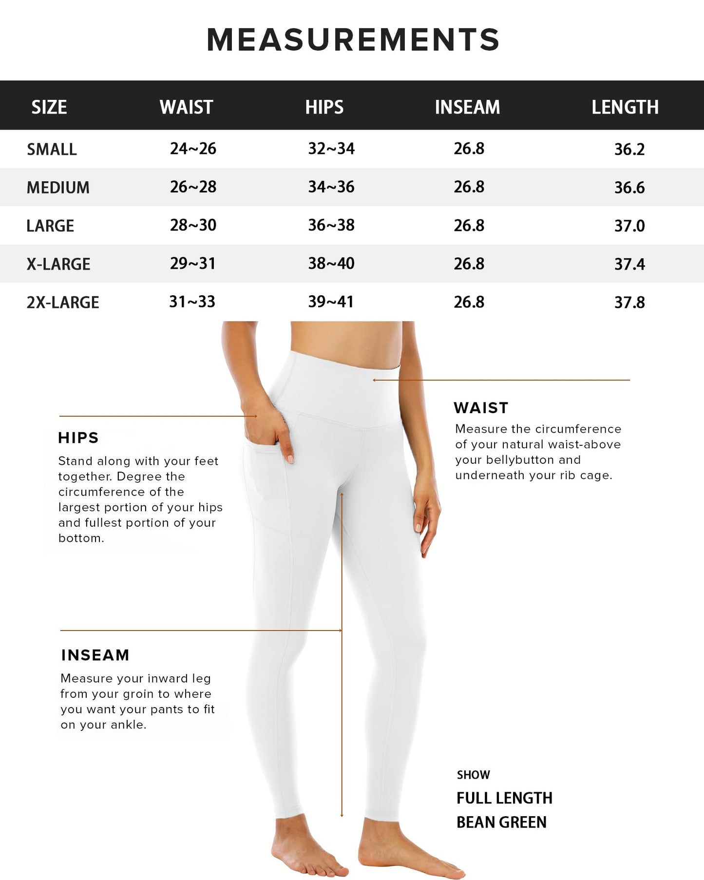 CHRLEISURE Leggings with Pockets for Women, High Waisted Tummy Control Workout Yoga Pants